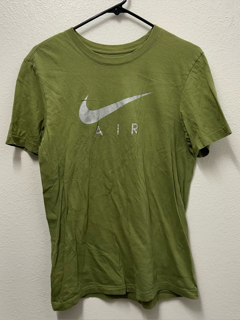 Vintage 1990s Nike Air  Streetwear Graphic Green T Shirt Size Small